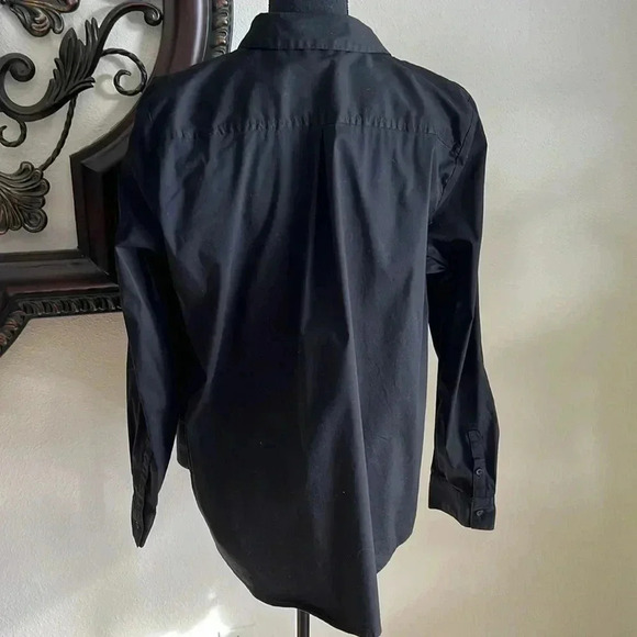 Apt. 9 Women’s Jet Black Button Down Long Sleeve Blouse Size XL - Picture 4 of 9